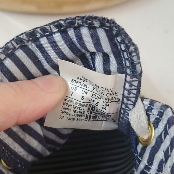 Converse Jack Purcell Classic Canvas Sneaker Blue Women's Size 7 - Picture 10 of 12